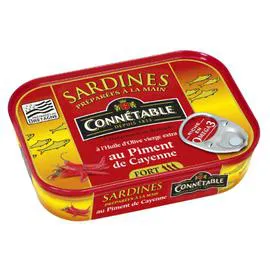 CONNÉTABLE Sardines piment de Cayenne fort 135g