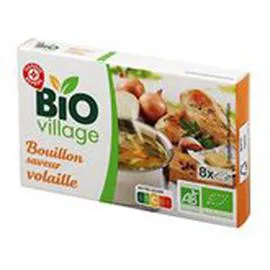 MARQUE REPÈRE, BIO VILLAGE Bouillon cube Volaille Bio - x8 80g
