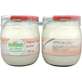 LE PETIT VERSAILLAIS Yaourt nature entier 2x125g