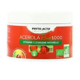 PHYTO-ACTIF Complément Alimentaire Acerola 1000 Bio 90 comprimés 256g