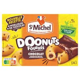 ST MICHEL Gâteaux Doonuts fourrés chocolat 180g