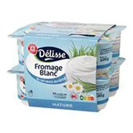 MARQUE REPÈRE, DÉLISSE Fromage blanc Nature - 3,1% MG 8x100g