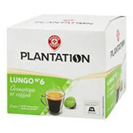 MARQUE REPÈRE, PLANTATION Capsules café Lungo n°6 - x16 16x6,2g