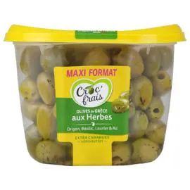 CROC'FRAIS Olives de Grèce dénoyautées aux herbes 500g