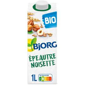 BJORG Boisson végétale épeautre noisette bio sans sucres ajoutés 1l