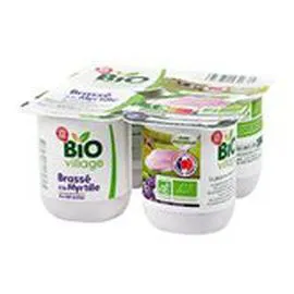 MARQUE REPÈRE, BIO VILLAGE Yaourt Myrtille Bio 4x115g