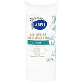 LABELL Coton maxi ovales soin du visage 2en1 exfoliant x40