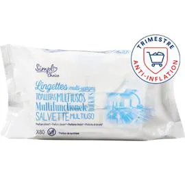 CARREFOUR SIMPL Lingette Multi-Usages x80 