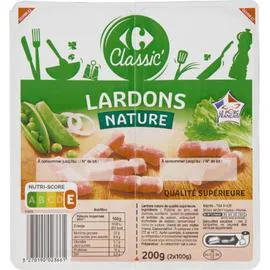 CARREFOUR CLASSIC' Lardons nature 2x100g