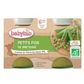 BABYBIO Petits pots 6 mois - Petits pois 2x130g