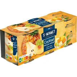 ST MAMET Fruits au sirop Cocktail 3x125g