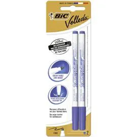 BIC, VELLEDA Feutres pour ardoise 1721 Fin bleu Odeur neutre x2