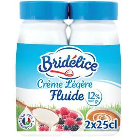 BRIDÉLICE Crème Fluide Légère 12% Mat.Gr. 2x25cl