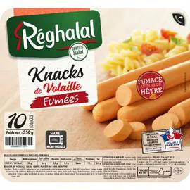 RÉGHALAL Saucisses halal volaille 10x35g