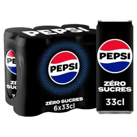 PEPSI ZÉRO Soda sans sucres 6x33cl