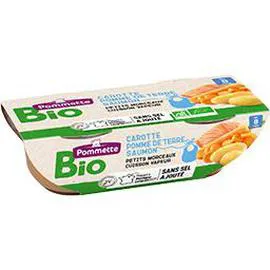 POMMETTE BIO Carotte pomme de terre et saumon BIO, dès 8 mois 2x200g