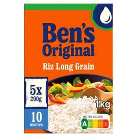 BEN'S ORIGINAL Riz en sachet de cuisson long grain 10min 1kg