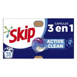 SKIP Lessive Capsule 3En1 Active Clean x38