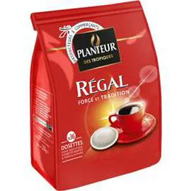 PLANTEUR DES TROPIQUES Dosettes de café compatibles Senseo Régal Force et Tradition x36 250g