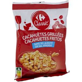 CARREFOUR CLASSIC' Cacahuètes grillées sans sel ajouté 200g