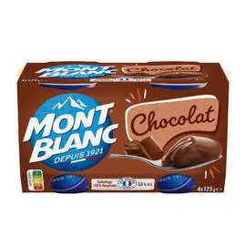 MONT BLANC Crèmes dessert chocolat 4x125g