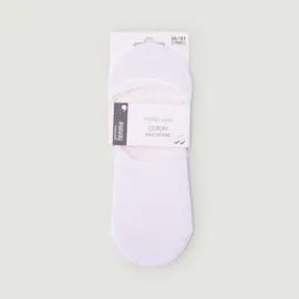 MONOPRIX FEMME Monoprix Femme Protège-Pieds En Coton Blancs TU x2