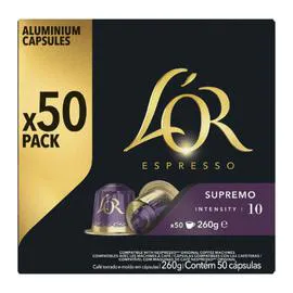 L'OR, ESPRESSO Capsules de café compatibles Nespresso Supremo 50x5,2g