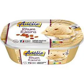 ADÉLIE Crème glacée rhum raisins 1l
