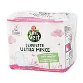 MARQUE REPÈRE, UNI VERT Serviette ecolo Normal - x14 x14