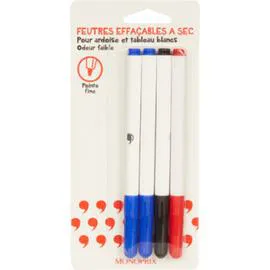 MONOPRIX MAISON 4 marqueurs effaçables à sec pointe fine x4
