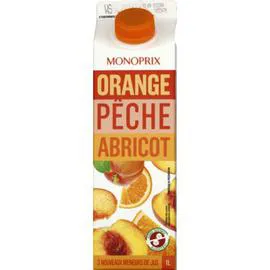 MONOPRIX Nectar À L'Orange Pêche Et Abricot 1l