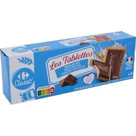 CARREFOUR CLASSIC' Biscuits chocolat lait coeur lait 140g