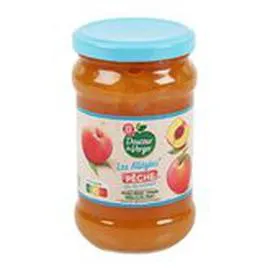 MARQUE REPÈRE, DOUCEUR DU VERGER Confiture Allégée Pêche 340g