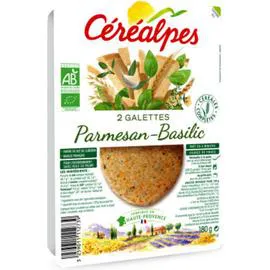 CEREALPES Galettes Parmesan & Basilic Bio 180g