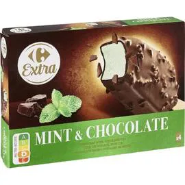 CARREFOUR EXTRA Glaces bâtonnet menthe chocolat 290g