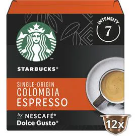 DOLCE GUSTO, STARBUCKS Café capsules Compatible Espresso Colombia By Nescafé 12x5,5g