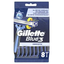 GILLETTE Rasoir Jetable Blue3 Smooth X8 x8