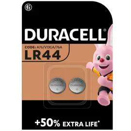 DURACELL Pile Bouton Alcaline LR44 1,5V x2