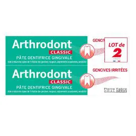 ARTHRODONT Pâte dentifrice gingivale gencive sensible 2x75ml