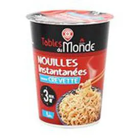 MARQUE REPÈRE, TABLES DU MONDE Nouilles Asiatiques crevette cup 61,5g