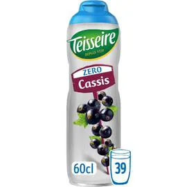 TEISSEIRE Sirop cassis zéro sucre 60cl