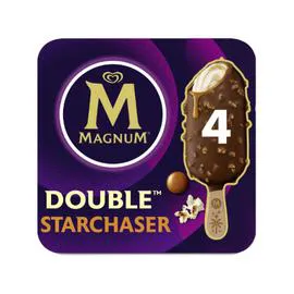MAGNUM Glace Bâtonnet Double Starchaser Chocolat Caramel Pop Corn 288g