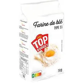TOP BUDGET Farine de blé Type 55 1kg