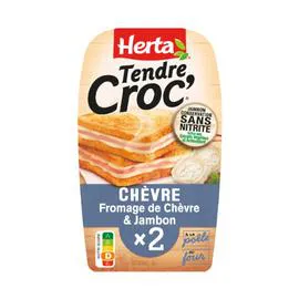 HERTA Croque-Monsieur chèvre conservation sans nitrite 200g