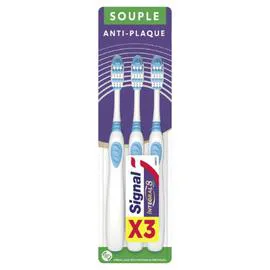 SIGNAL Brosse à Dents Anti Plaque x3