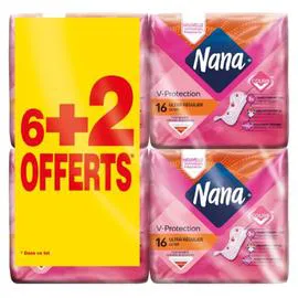 NANA Serviettes Hygiéniques ltra Normal 8x16