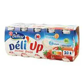 MARQUE REPÈRE, DÉLISSE Yaourts à boire DéliUp' Fraise 10x100g