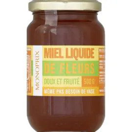 MONOPRIX Miel liquide de fleurs 500g