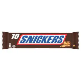 SNICKERS Barres cacahuètes grillées et caramel x10 500g