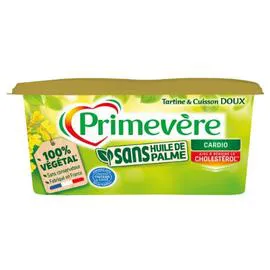 PRIMEVÈRE Margarine Doux Sans Huile de Palme 100% Végétal Tartine et Cuisson 480g